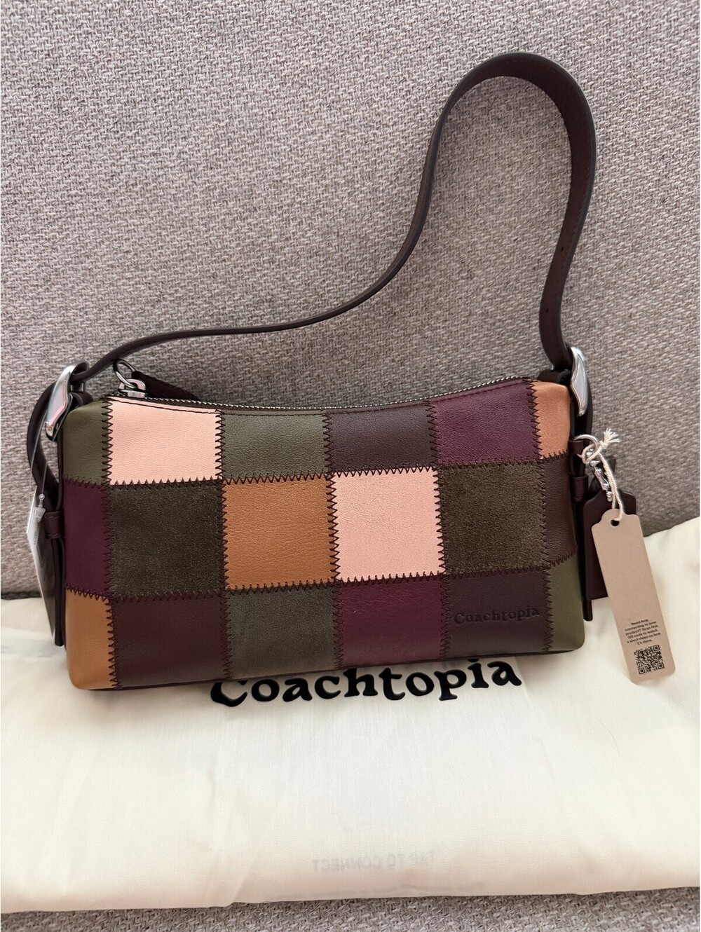 NWT Coachtopia Alter/Ego Small Slouchy Shoulder Bag Maple Olive CFG00